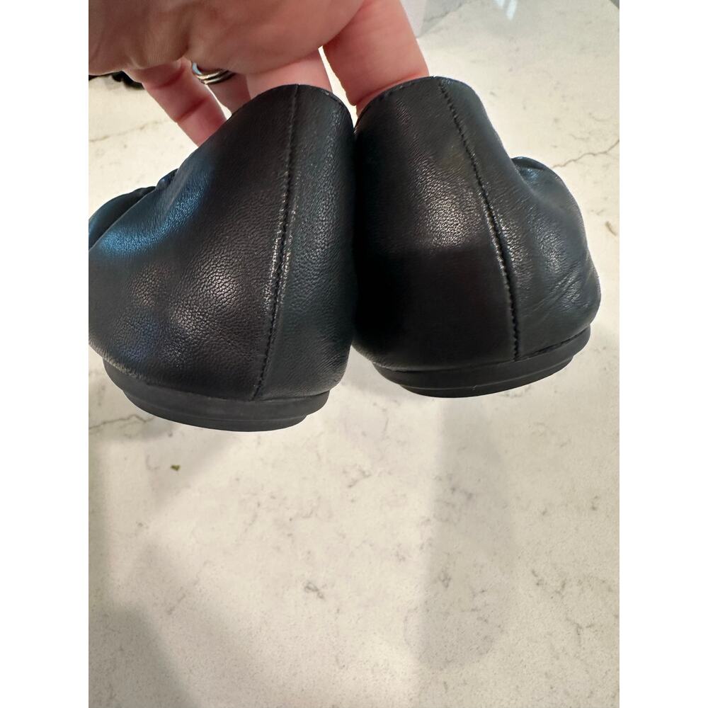 Eileen Fisher Ballet Flats Womens 7.5 Black Leather Slip On Comfort Shoes - Picture 2 of 9